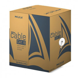 Bobina 305m Cable UTP Cat6 Rigido CCA AWG23 LSZH GRIS